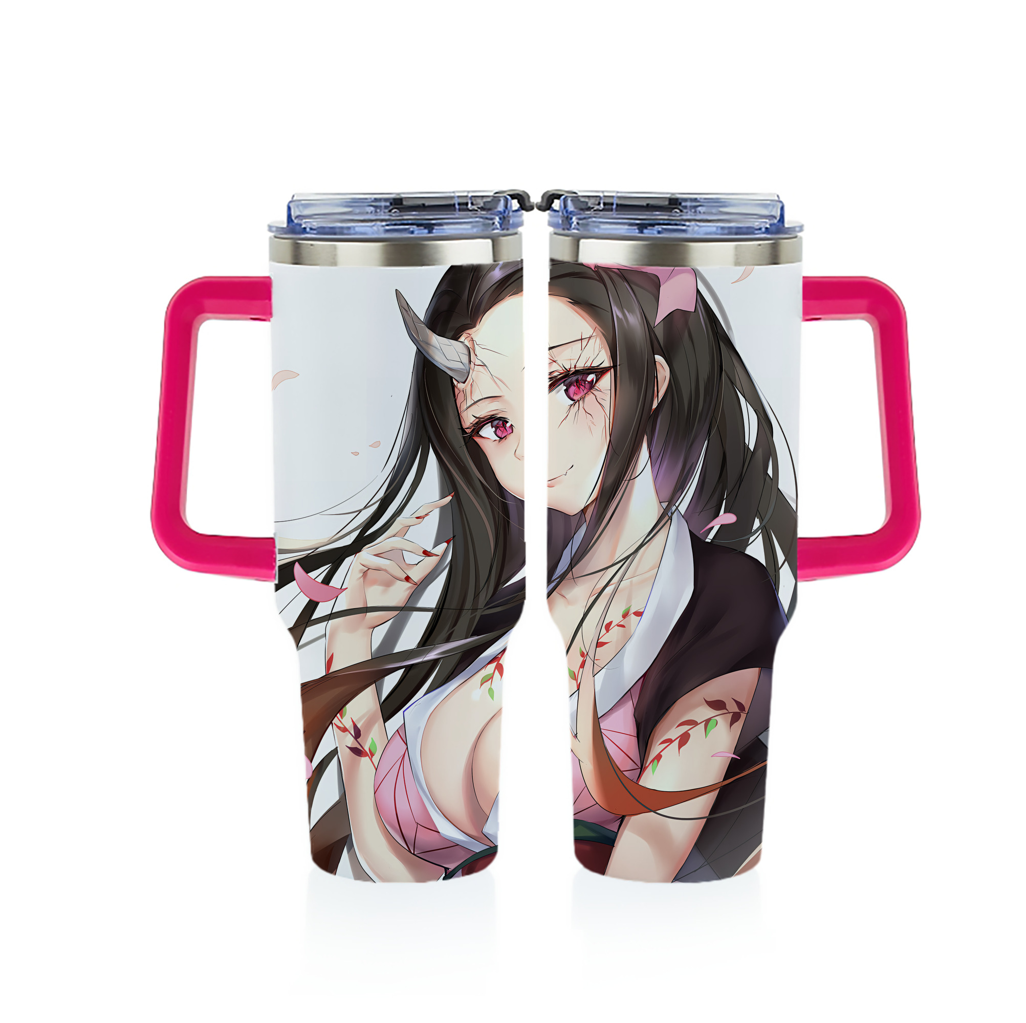 （画像用） 鬼滅の刃（きめつのやいば）竈門 禰󠄀豆子／かまど ねずこ Kamado Nezuko 1200ｍLフルプリント車用タンブラー